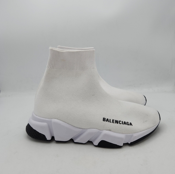 Luxury Trendy White Speed Stretch-Knit Sneakers Size 36 - Picture 5 of 15